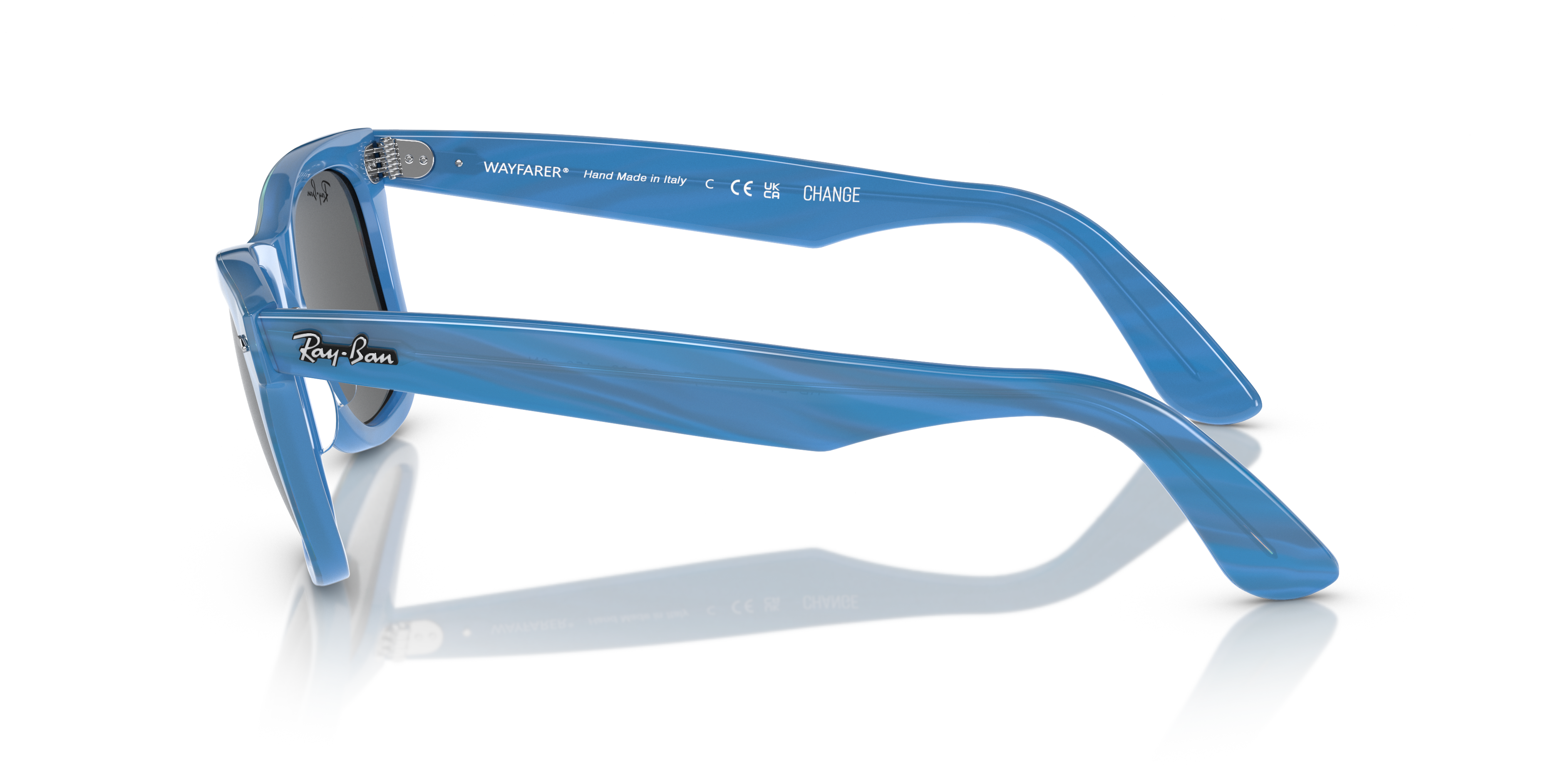 【visitfor】AnsDotsloevener Ray-Ban RB0840S Mega Wayfarer M (51 - 21) with Blue lenses