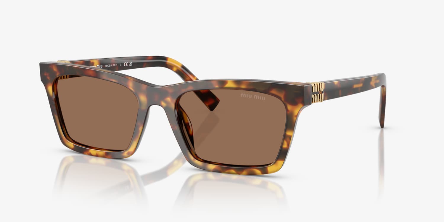Miu Miuミュウミュウ サングラス 0MU A05S Miu Miu 0MU A05S women Black Squared Sunglasses – Otticanet USA