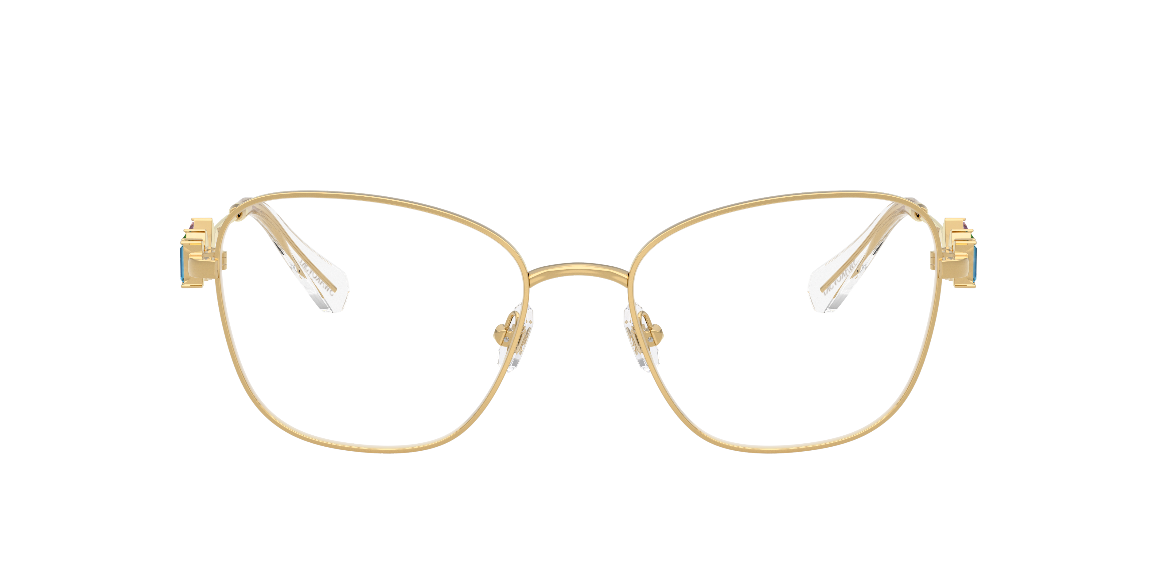 未使用 スワロフスキー メガネ 眼鏡フレーム SK1025 ゴールド　グリーン ストーン SWAROVSKI 石　ラインストーン レディース 女性向け 伊達眼鏡 メガネフレーム　めがね Swarovski SK1025 Eyeglasses | LensCrafters