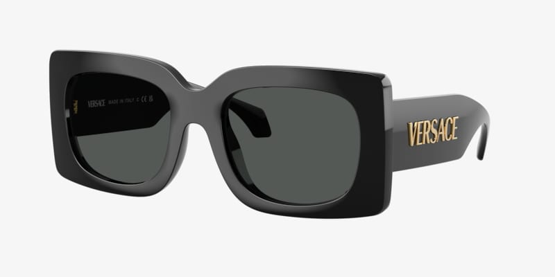 VERSACE スモークオーバルサングラス 度数入り メドゥーサ デコ オーバル サングラス ハバナ,ゴールド | VERSACE JP