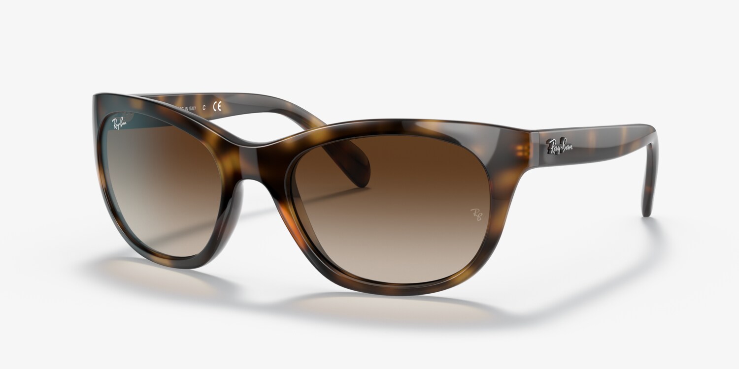 Ray Ban RB4216 Tortoise Shell Sunglasses Brown Gradient Polished Light Havana Amazon.com: Ray-Ban Women main image 4