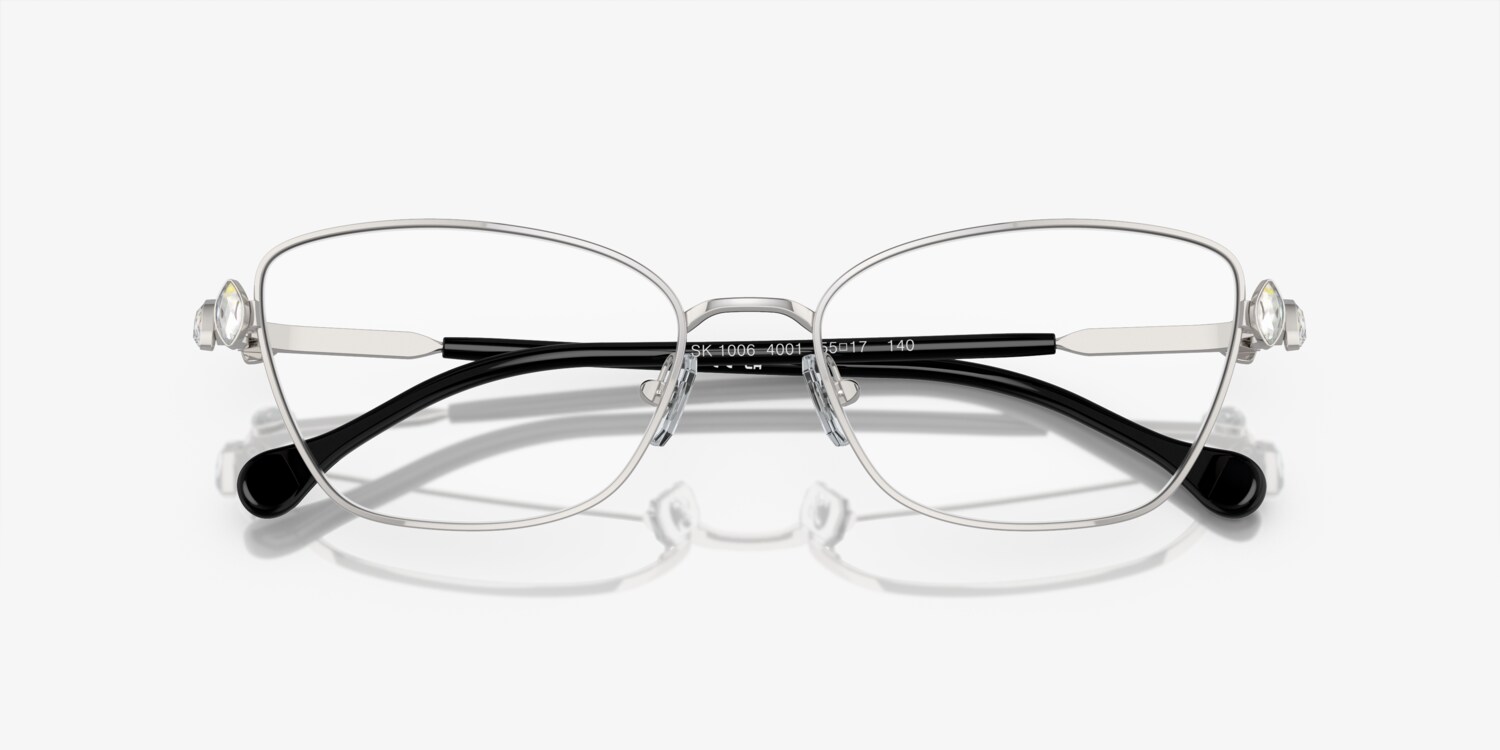 NEW SWAROVSKI SK5334 016 Silver Women Pilot Eyeglasses 53mm 17 140 Swarovski Glasses SK-5380 016 main image 4