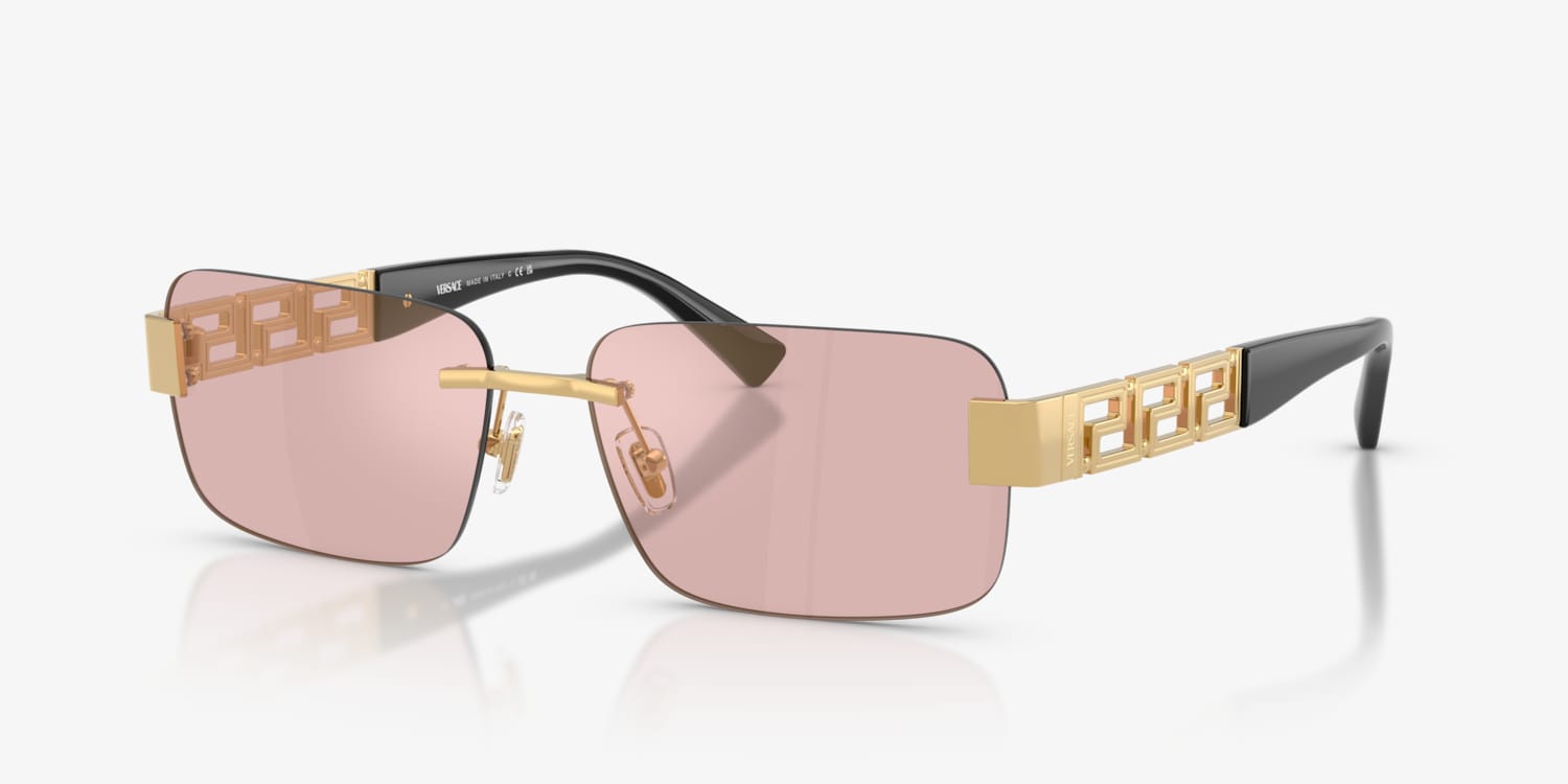 VERSACE(ヴェルサーチ) サングラス - MOD.2026 ピンク×ライトブラウン プラスチック×金属素材 VERSACE(ヴェルサーチ) サングラス - MOD.2026 ピンク×ライトブラウン