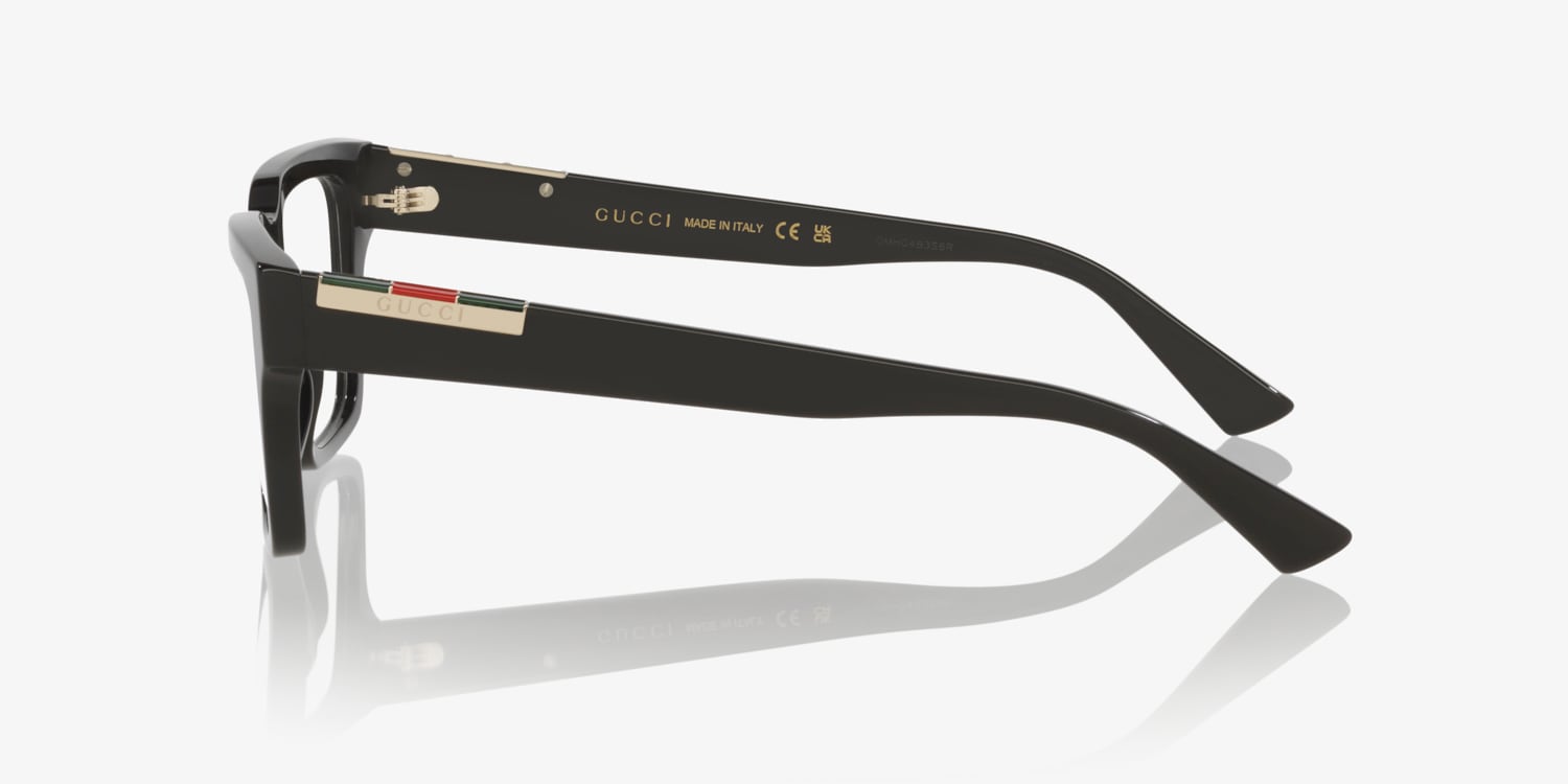 GUCCI メガネ Gucci Gg2089s Black Male Rectangle Sunglasses | Eyewear Index