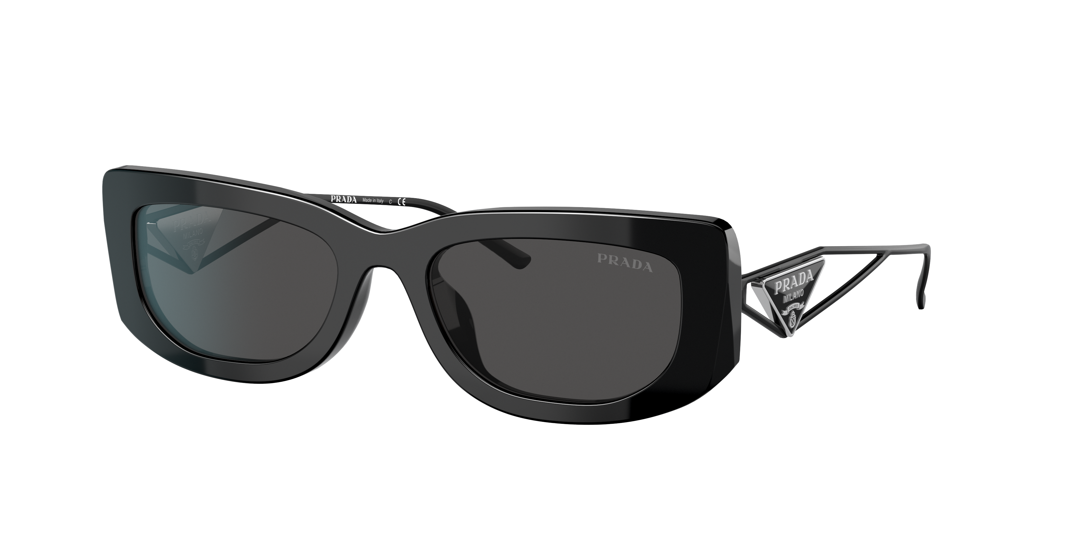 PRADA サングラス グレー レンズ ブラックフレーム グレーレンズ プラダ シンボル サングラス | PRADA