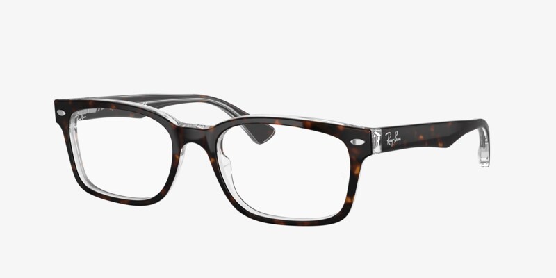 NEW Ray-Ban RB5288 Glasses, Clear Lens, Black Frame Ray-Ban RB5228 Optics Eyeglasses | LensCrafters main image 3