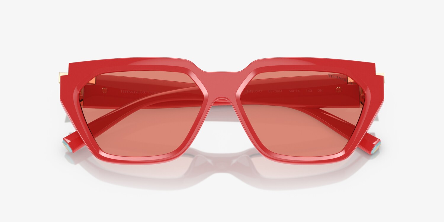 TIFFANY&Co. Sunglasses Red Plastic/Silvertone - Tiffany & Co. Red Sunglasses for Men for sale | eBay main image 4