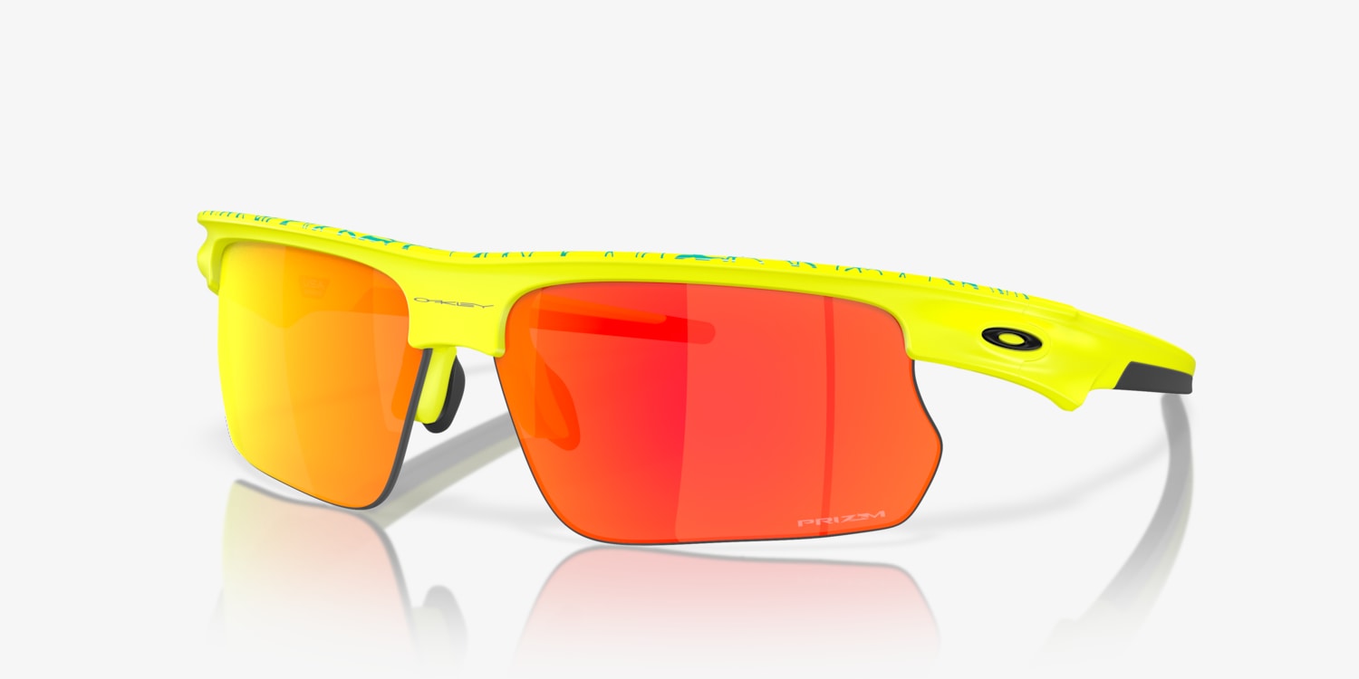 Oakley サングラス クリア/ネオンイエロー OAKLEY スポーツサングラス ネオンイエロー Oakley サングラス