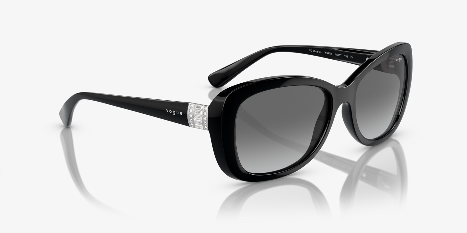 Vogue VO 2943-SB Sunglasses Black Rhinestone Butterfly Frame 55-17-135 Amazon.com: Vogue VO2943SB - W44/11 Sunglasses 55mm  main image 4
