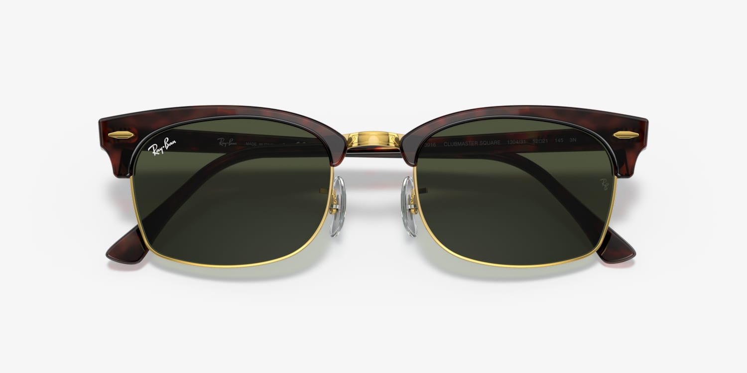 Ray-Ban RB3916 Clubmaster Square Legend Gold Sunglasses | LensCrafters