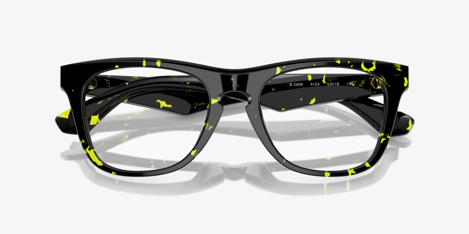 BRAND NEW Burberry BE2409 4124 Green Havana Demo Square Unisex Eyeglasses Eyeglasses Burberry BE2409 | Free Shipping | Glasses.com® main image 4