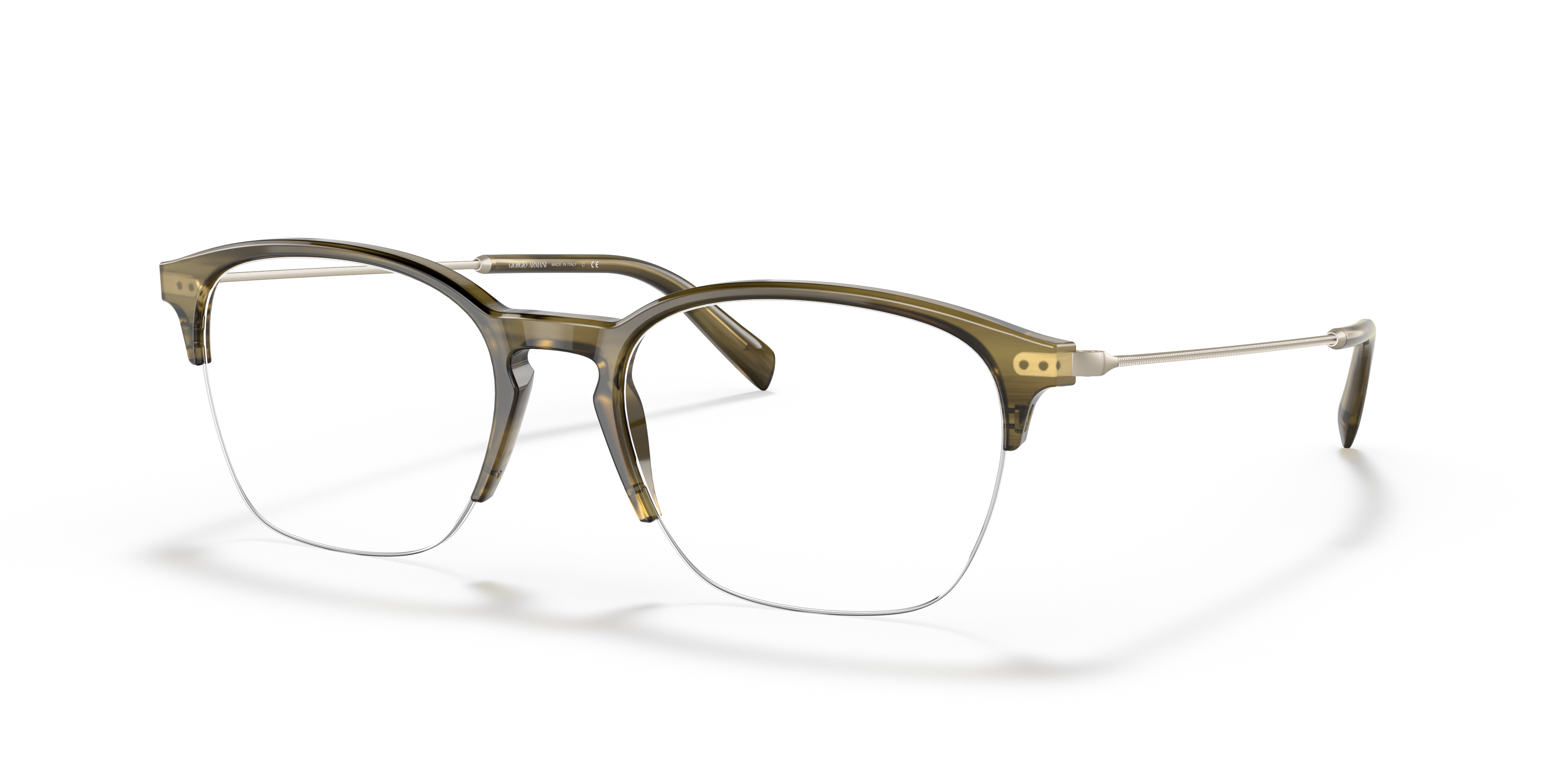 大ぶりGiorgio Armaniフロストガラスヴィンテージ 大ぶりGiorgio