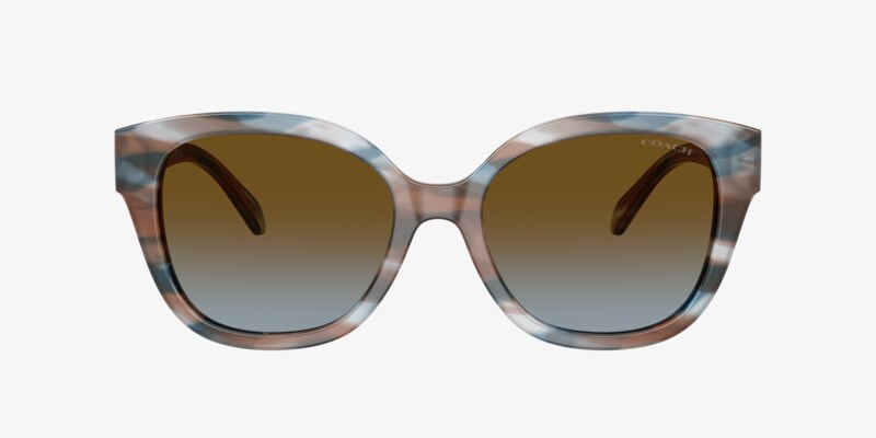 Coach HC8408U sunglasses in the Milky Hazelnut color.  Coach CW202 HC8408F 584174 Sunglasses Women main image 2