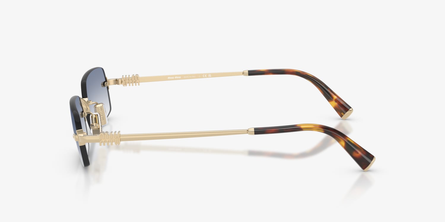 小物 SATCHMO 01b Shiny Black/SilverLightBrown Miu Miu MU 01YV Eyeglasses | LensCrafters