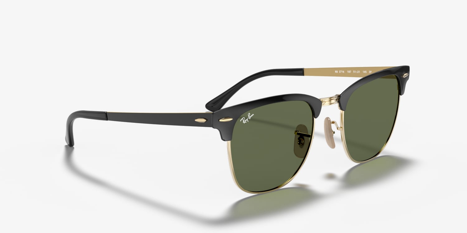 小物 Ray-Ban Club Master Classic Ray-Ban RB3716 Clubmaster Metal Sunglasses | LensCrafters