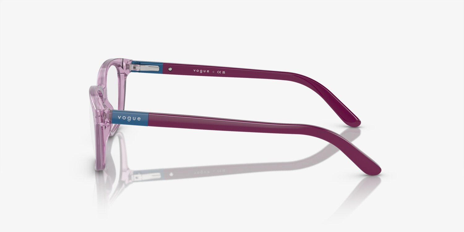 Vogue Eyeglasses Frames Purple Crystal embellished arms, (put your lenses in)! Vogue Eyewear VO5622 - Geometric Purple Frame Glasses For  main image 2
