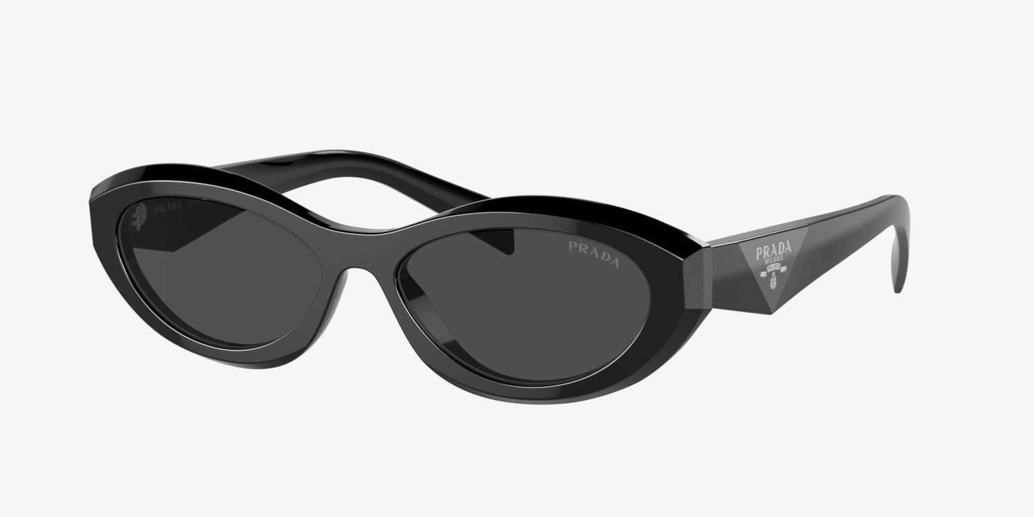 小物 PRADA sunglasses black Prada SPRA01 16K-08Z Black Dark/Grey Rectangle Sunglasses | eBay