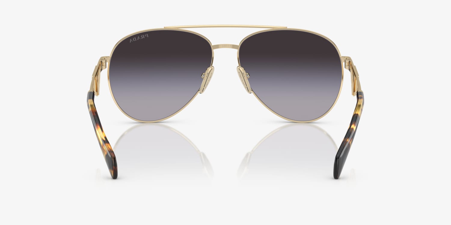 美品　PRADA　サングラス　VPR57D　オレンジレンズ　シルバーフレーム Prada PR A53V Irregular Eyeglasses | EyeOns.com