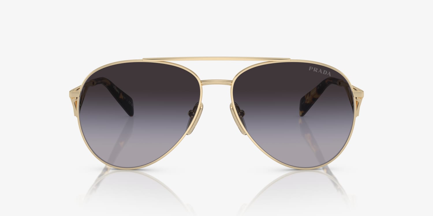 美品　PRADA　サングラス　VPR57D　オレンジレンズ　シルバーフレーム Prada PR A53V Irregular Eyeglasses | EyeOns.com