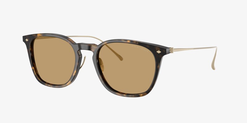 Armani Mirrored Gold Accent Aviators, Cat Eye Pilot Browline Detail 53mm AR8124 Shay Tortoise Mirrored Aviator Sunglasses by FREYRS Eyewear main image 2