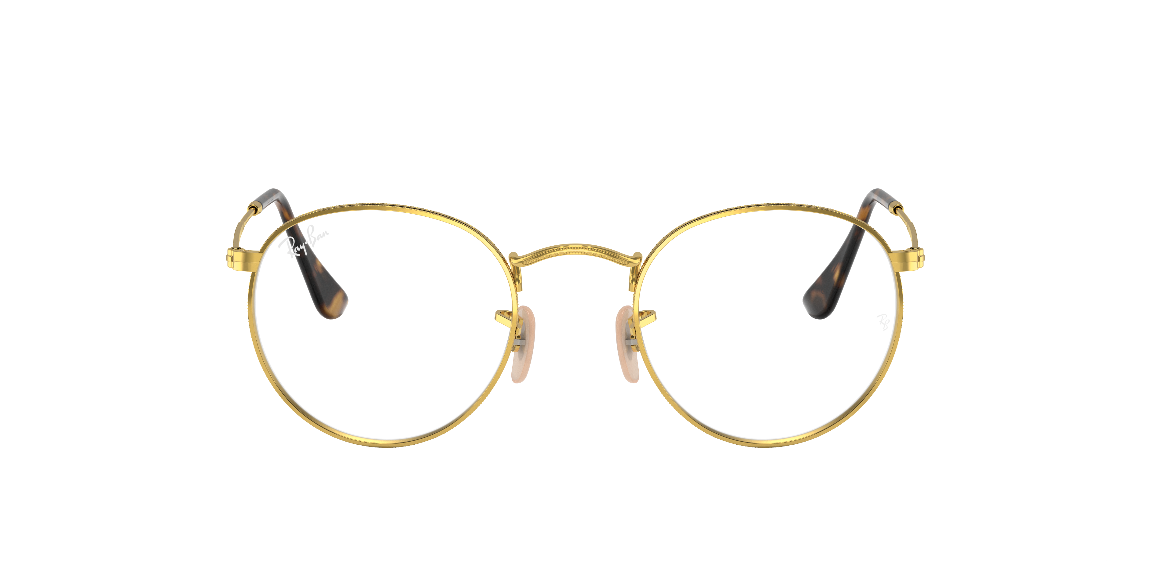0405　両耳　3.5×21mmゴールド Ray-Ban RB3447V Round Metal Optics Eyeglasses | LensCrafters