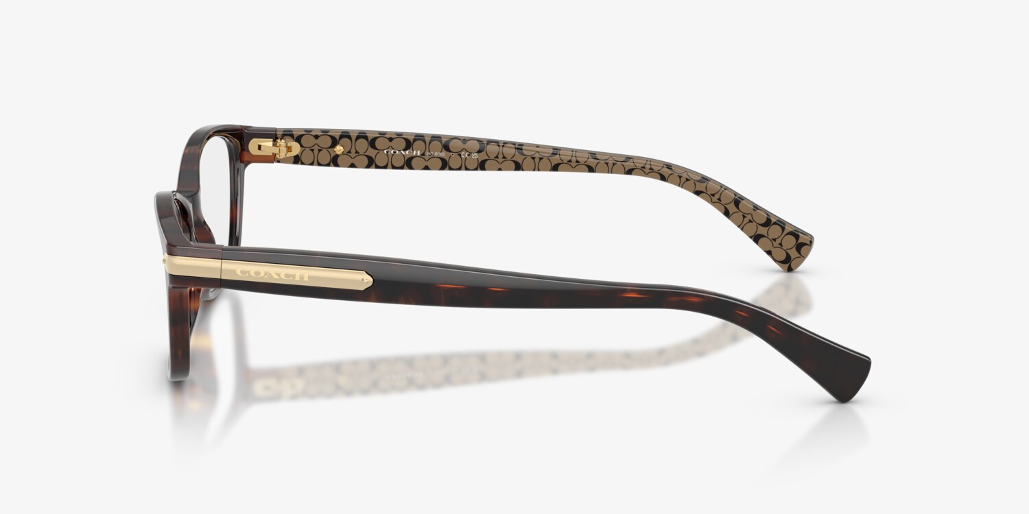 NEW COACH women\'s hc6065 5291 eyeglasses in dark tortoise Coach Women`s Eyeglasses HC6065 5291 Dark Tortoise Military  main image 4