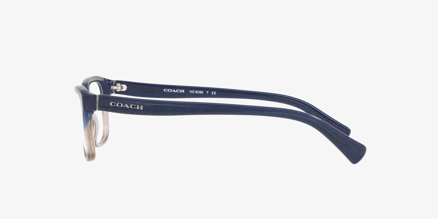 COACH HC6089 Eyeglasses Frames RXable Denim Blue. Case NWT Coach HC6089 Eyeglasses | LensCrafters main image 4