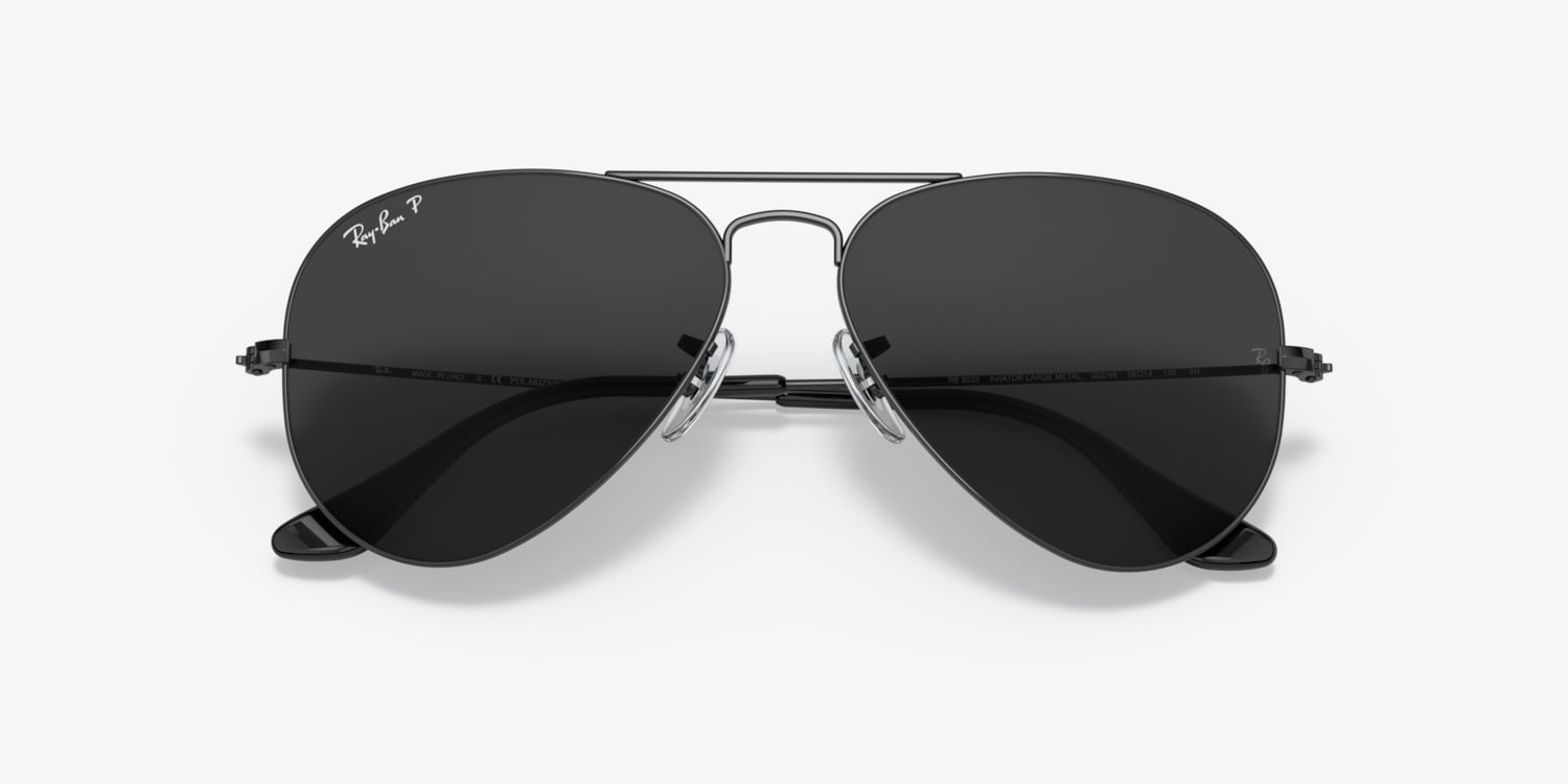 Ray-Ban アビエーター　ラージ　RB3025 Ray-Ban RB3025 Aviator Total Black Sunglasses | LensCrafters