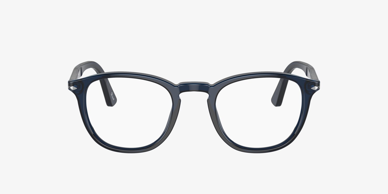 PO3107V PERSOL CLEAR LENSE COLOR #181 TRANSPARENT BLUE FRAME SIZE OEM NEW AUTH Persol PO3007VM Eyeglasses in Transparent Denim Blue  main image 4