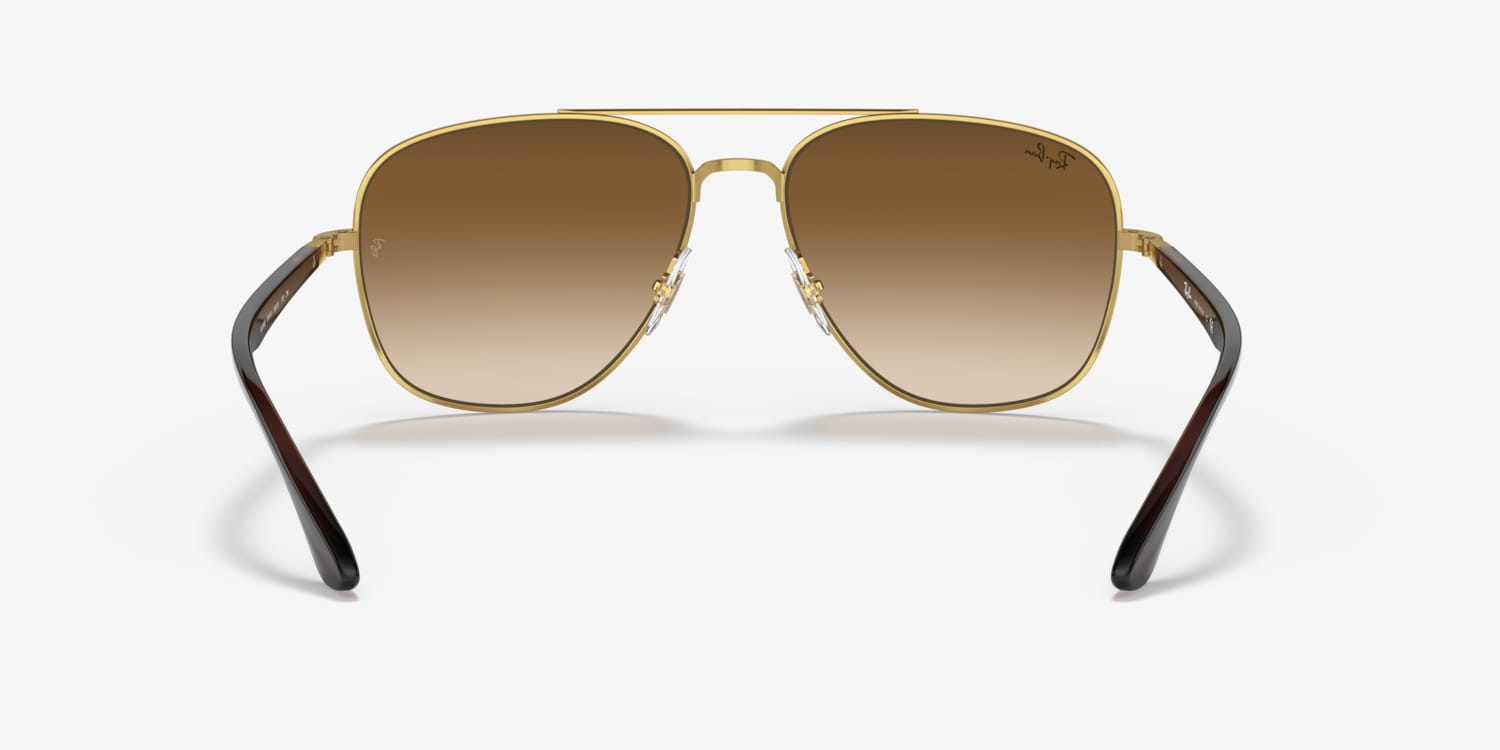 Ray Ban レイバン サングラス RB3683 ゴールド ブラウン Ray-Ban RB3683 L (56 - 15) with Brown lenses and Gold frame
