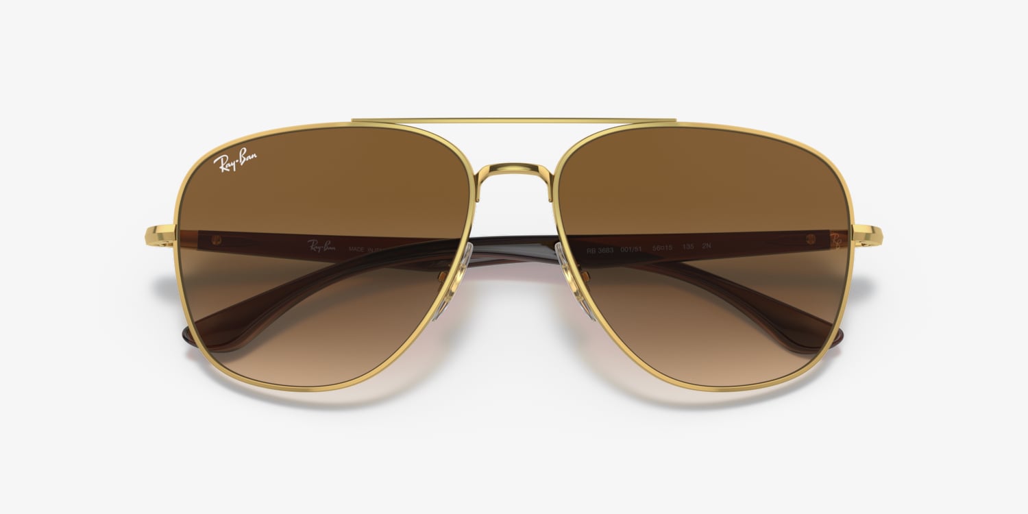 Ray Ban レイバン サングラス RB3683 ゴールド ブラウン Ray-Ban RB3683 Sunglasses | LensCrafters