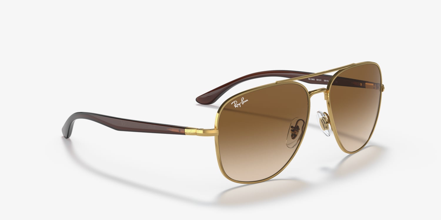 Ray Ban レイバン サングラス RB3683 ゴールド ブラウン Ray-Ban RB3683 Sunglasses | LensCrafters