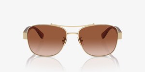 Coach Rose Gold Frame Sunglasses with Brown Lenses & case Coach Gold Round Sunglasses for Women for sale | eBay main image 4