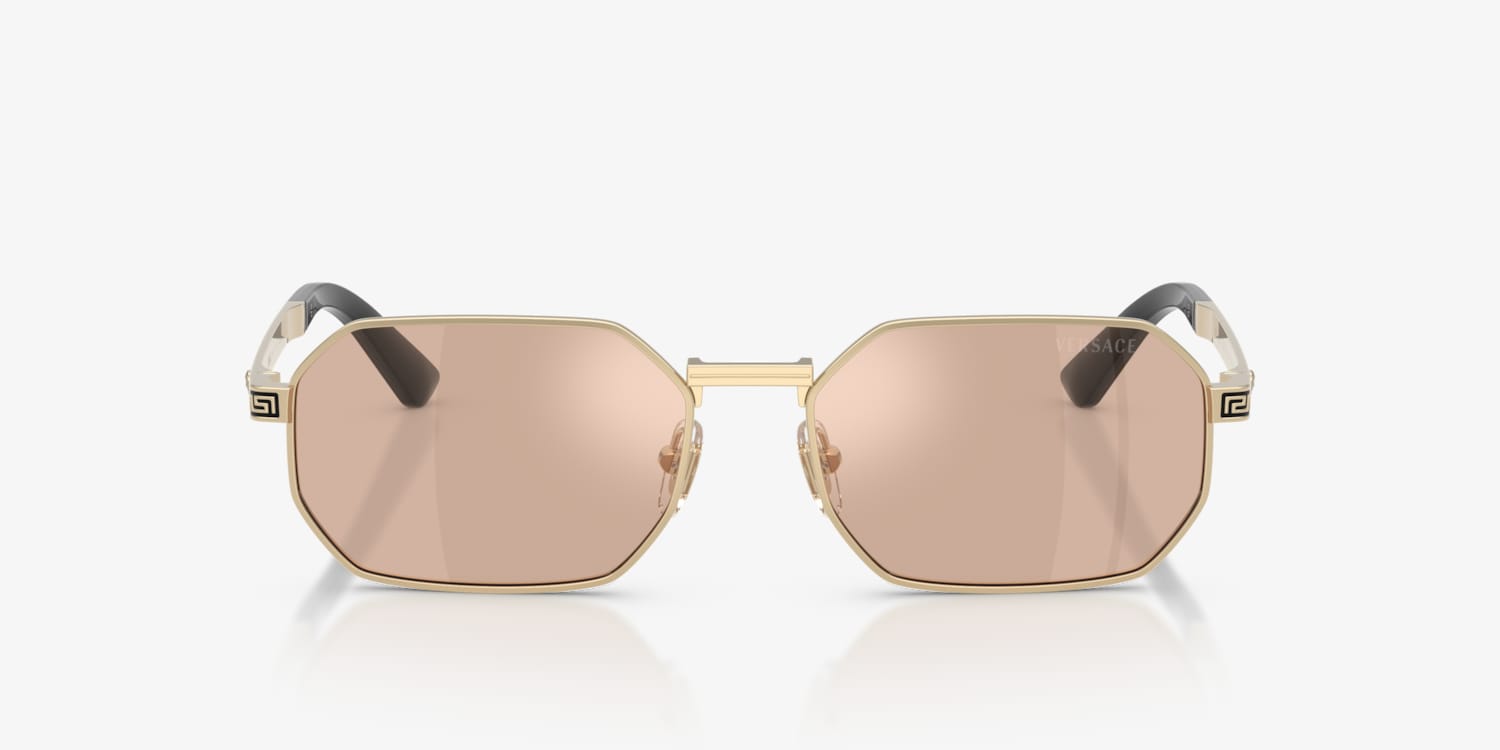 VERSACE イエローレンズ サングラス ケース付き Versace VE2284 XXL (63 - 10) with Grey lenses and Gold frame