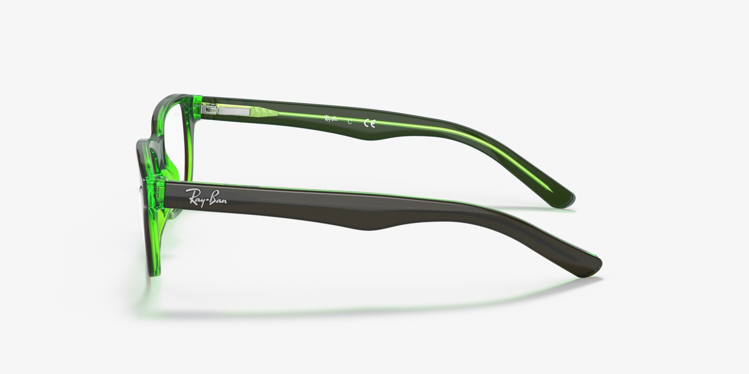 Ray-Ban RB 1555 3665 Youth Eyeglasses Frame Brown/Green Full Rim 46-16-125 +case 105905_3945-0.jpg main image 2
