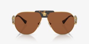 Price Firm! Versace Sunglasses, New 225 Versace VE2252 10026G Gold Sunglasses for Man – LookerOnline main image 2