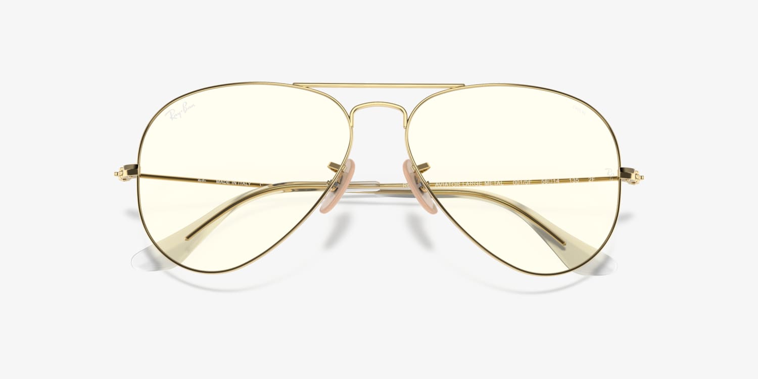 Rayban AVIATOR CLEAR EVOLVE レイバン　　アビエーター Ray-Ban RB3025 Aviator Clear Evolve Sunglasses | LensCrafters