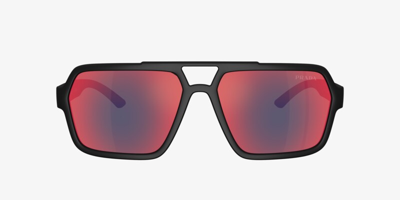 Prada Black and Red Designer Flame Sunglasses Prada Gray and Red Flame Hot Rod Sunglasses - Foxy Couture  main image 3