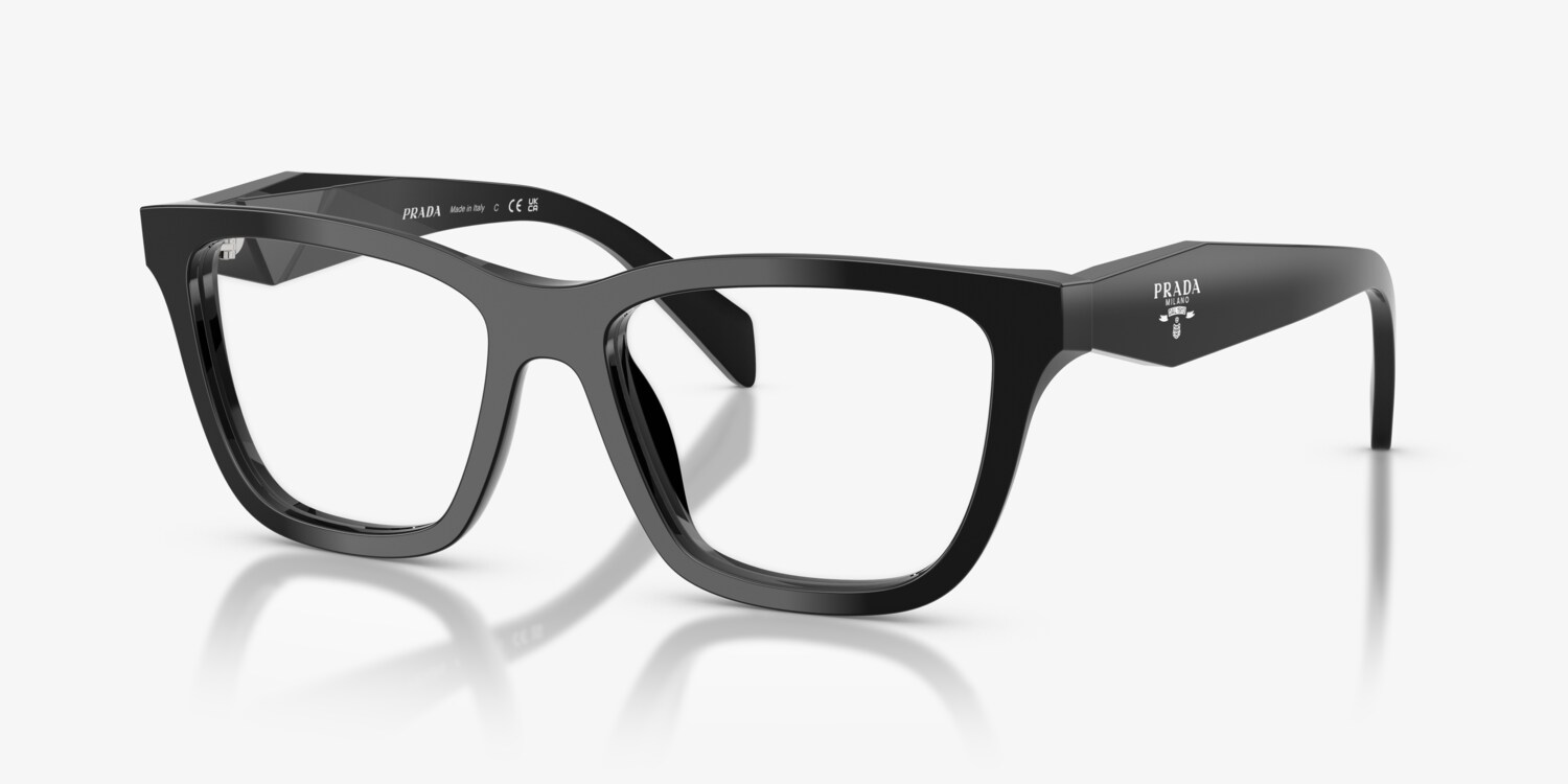 NEW Prada PR C01V Black Unisex Eyeglasses Frames Prada Vpr10W Black Square Eyeglasses Frames 54-17-140 | eBay main image 2