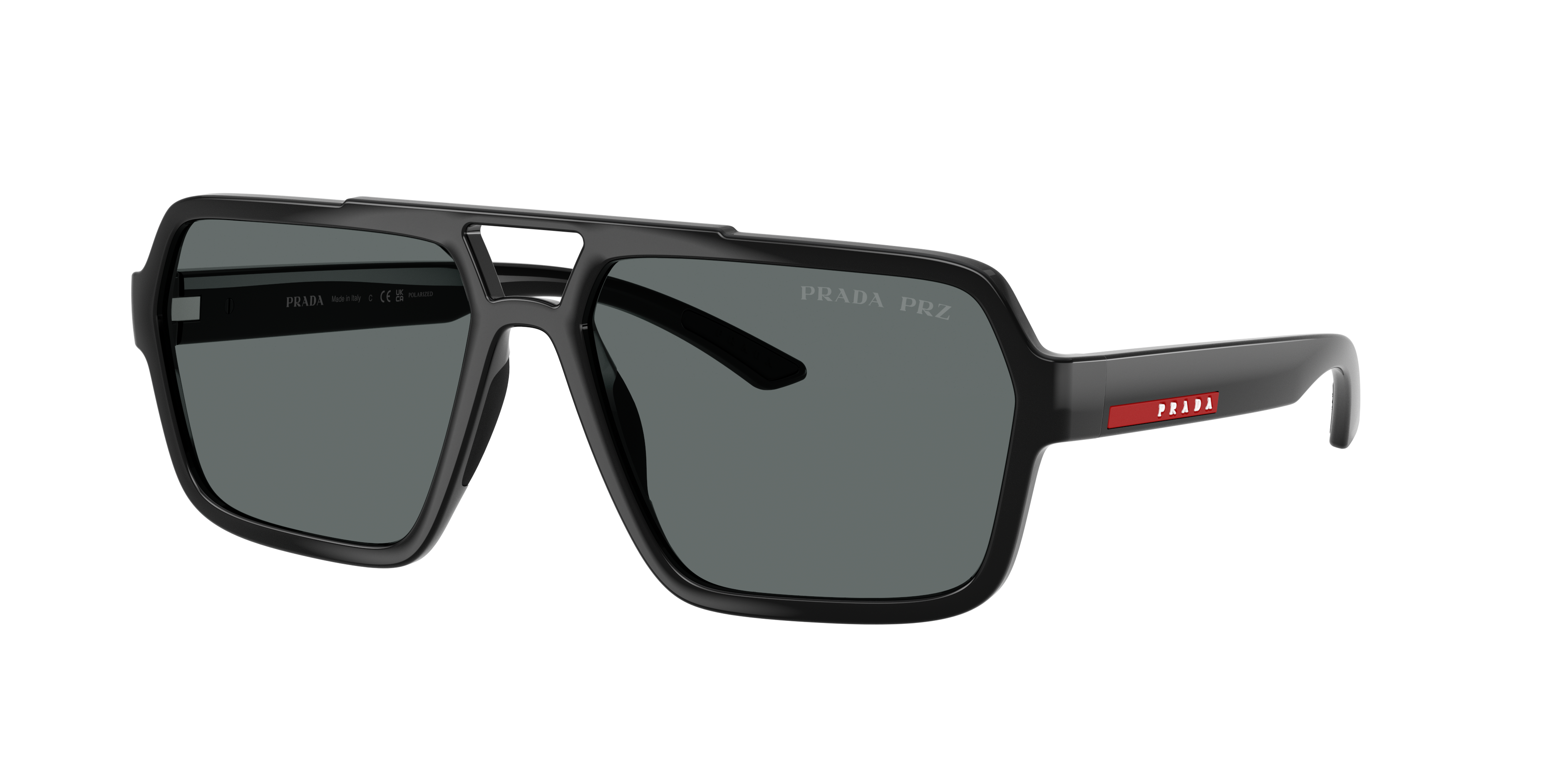 小物 00s Prada l eyewear black archive Prada PR A06SF L (54 - 19) with Grey lenses and Black frame