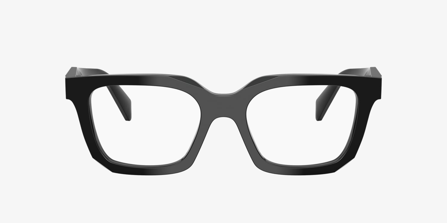 PRADA メガネ Prada PR 08ZVF Asian Fit 1AB1O1 Square Black Eyeglasses
