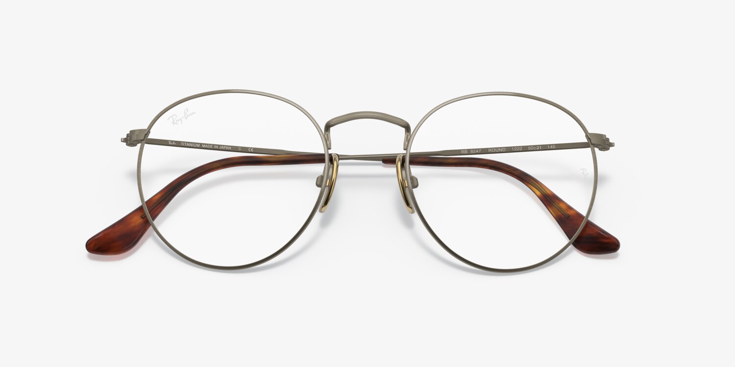 Ray-Ban RB8247V Round Titanium Optics Eyeglasses | LensCrafters Ray-Ban RB8247V Round Titanium Optics Eyeglasses | LensCrafters