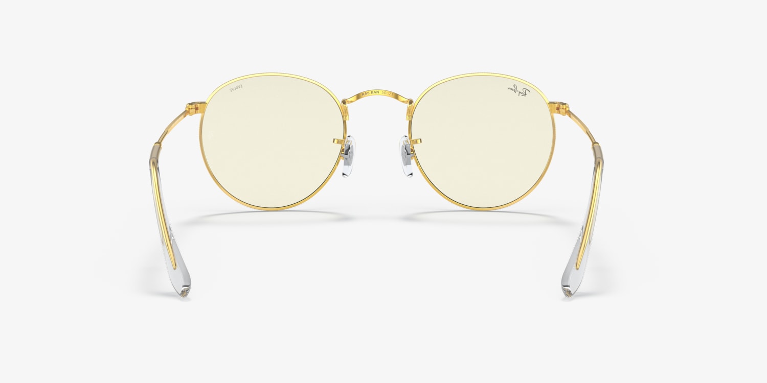 Ray-Ban RB3447 Round Blue-Violet Light Clear Evolve