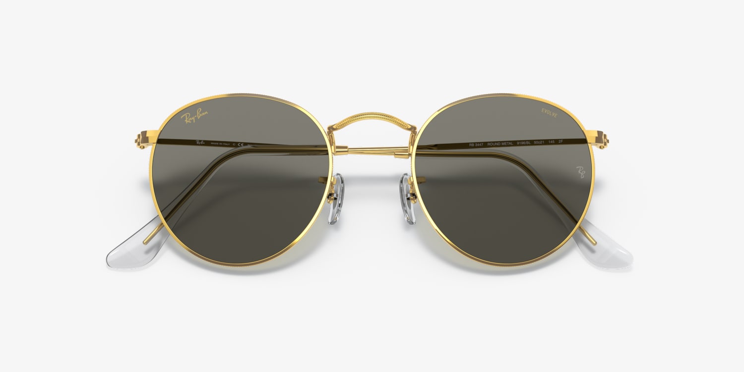 Ray-Ban RB3447 Round Blue-Violet Light Clear Evolve