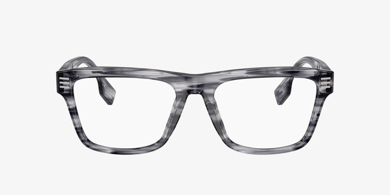 Burberry Black Label Glasses Gray Logo Detail Square Frame Sunglasses in Black - Men  main image 4