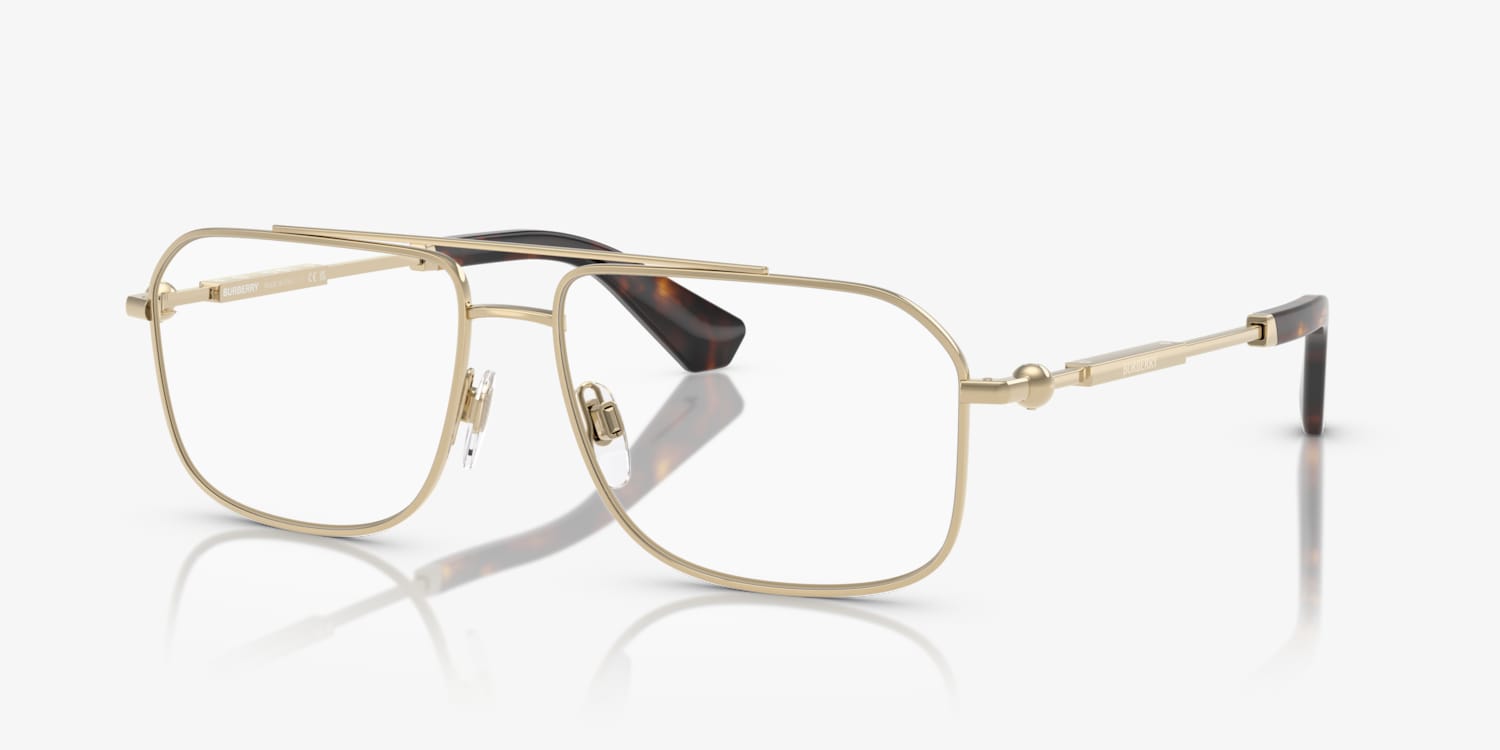 Burberry ゴールドフレーム サングラス Metal Logo Square Sunglasses in Shiny gold | Burberry® Official