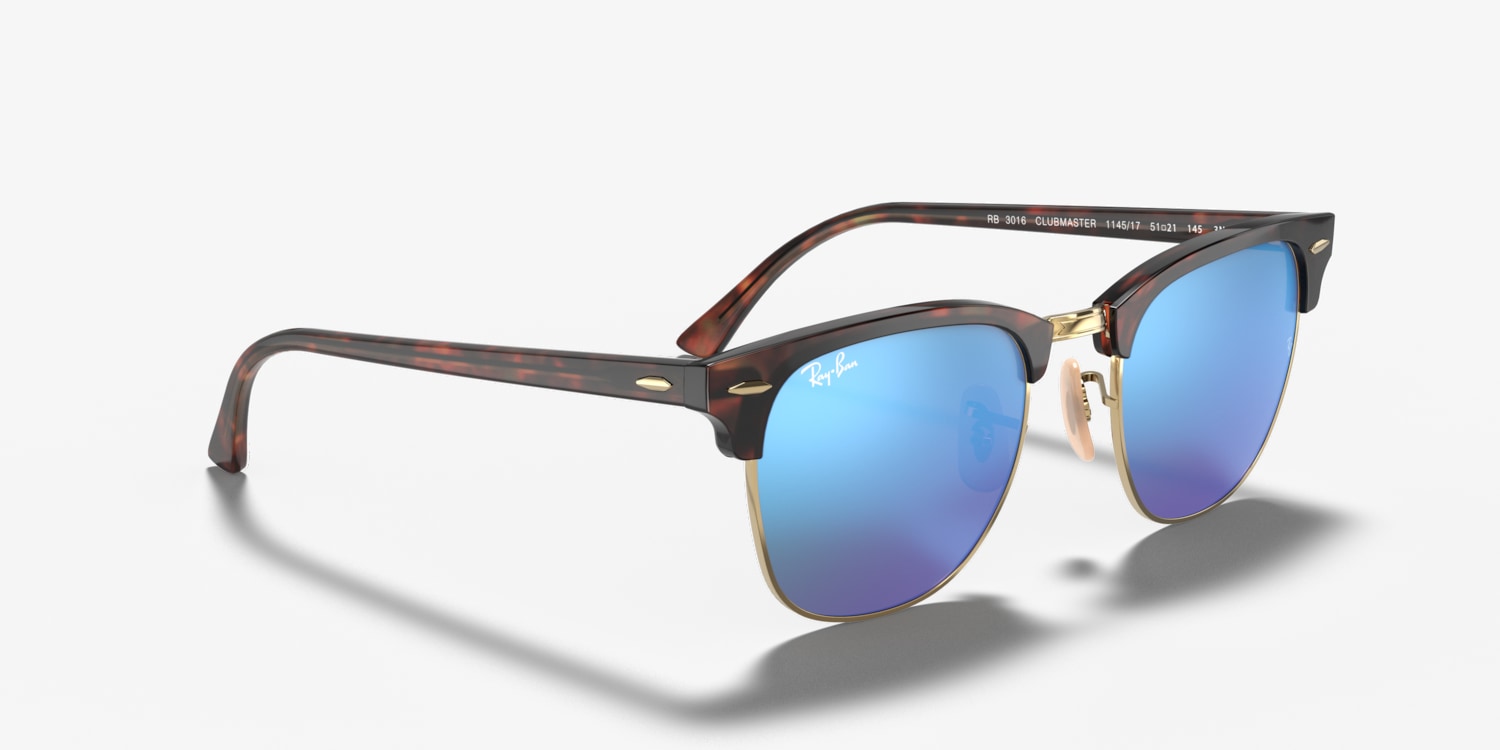 Ray-Ban RB3016 Clubmaster Flash Lenses Sunglasses | LensCrafters