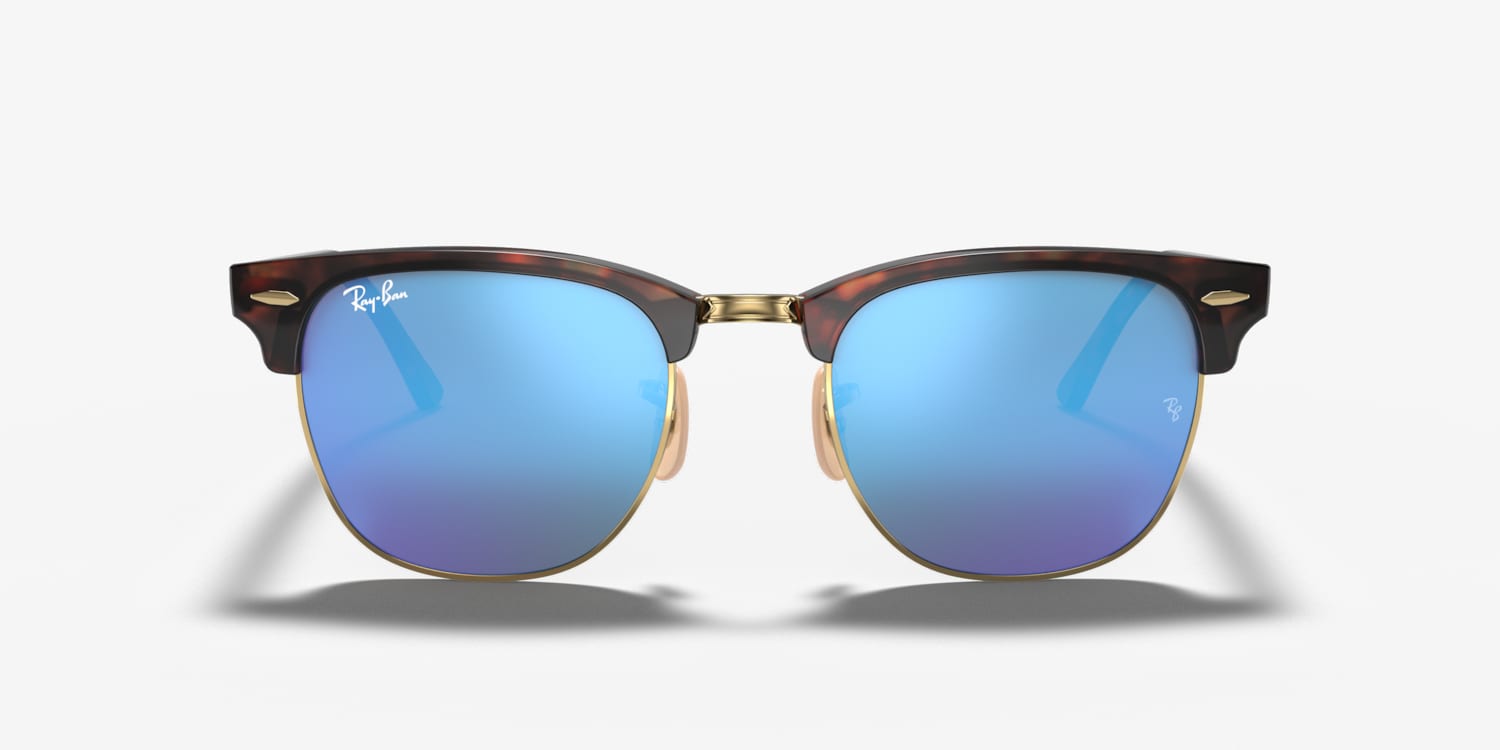 小物 Ray-Ban clubmaster Zero Blue Ray-Ban RB3016 Clubmaster Flash Lenses Sunglasses | LensCrafters