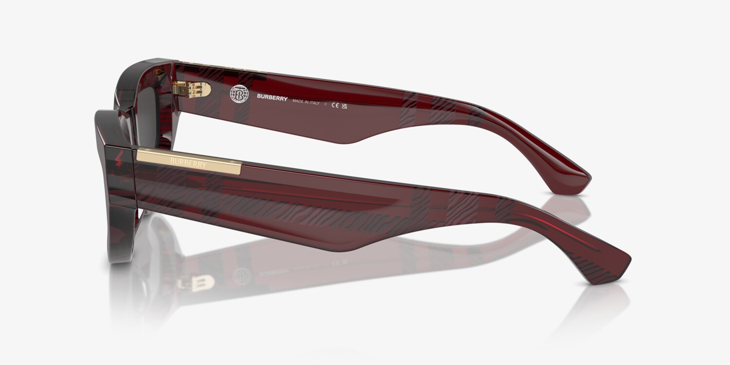 NEW BURBERRY women\'s be4425u 411587 cat eye sunglasses in check red Burberry BE4425U Sunglasses | LensCrafters main image 3