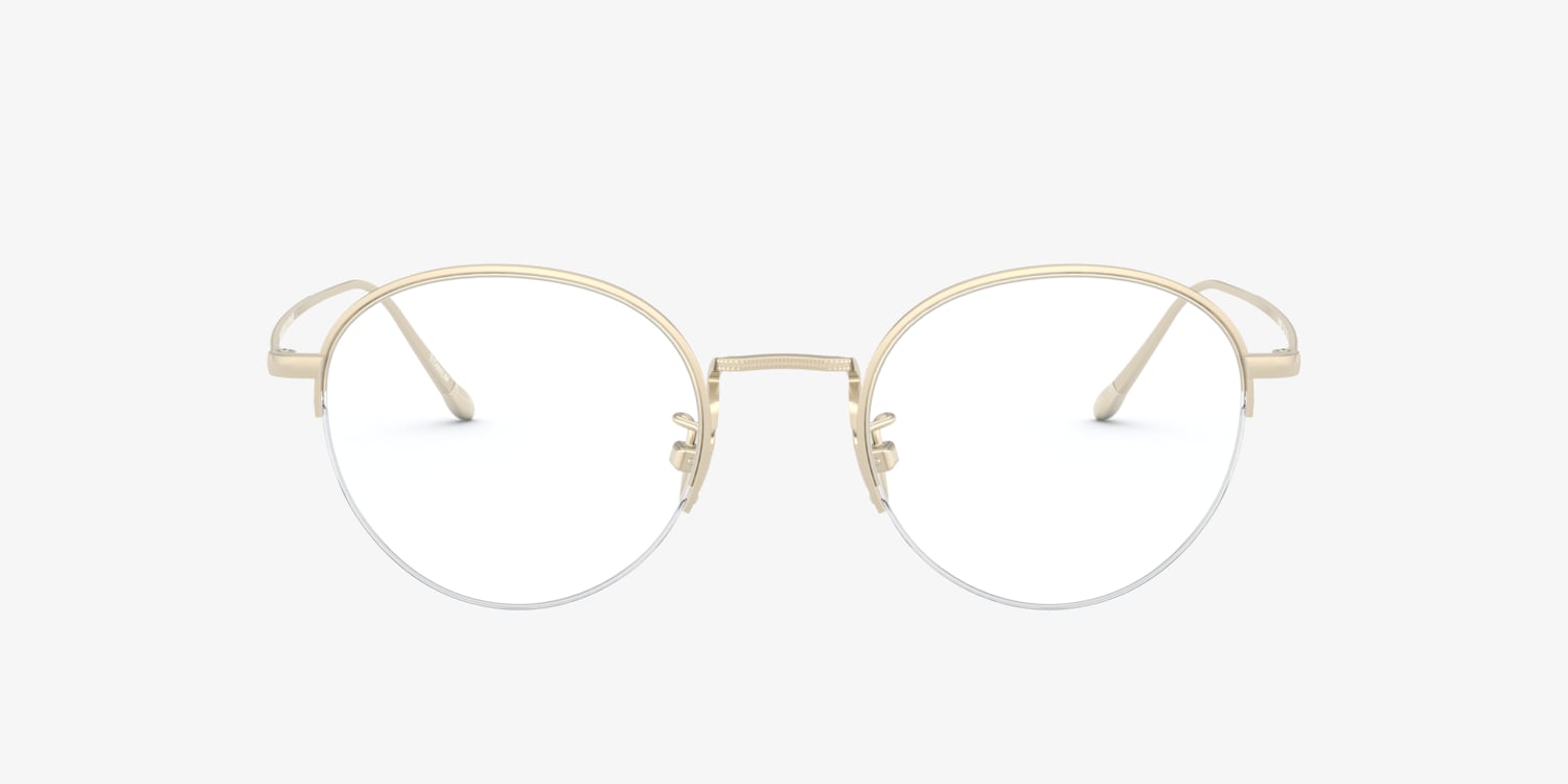 Giorgio Armani Gold Frame Round Glasses.(With prescription)
Condition: Excellent Giorgio Armani Glasses 172 816 Gold Round Eyeglasses Frames  main image 4